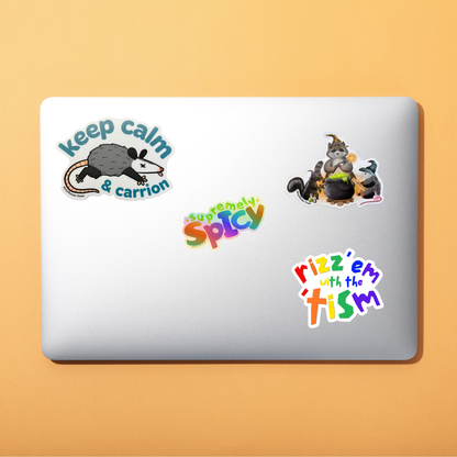 Witchy Campfire Trashcats Vinyl Sticker