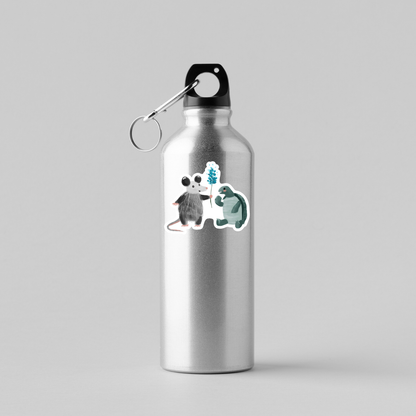 Opossum and Turtle Friends Sticker - Durable Waterproof Vinyl