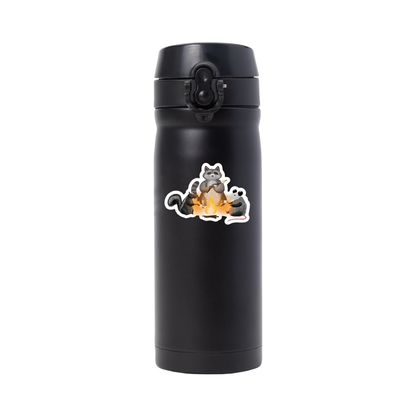 Campfire Trashcat Sticker - Durable Waterproof Vinyl