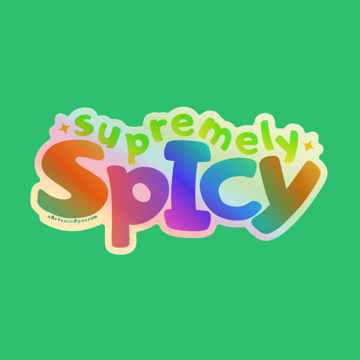 Supremely Spicy Holographic - Neurodivergence Pride Sticker - Durable Waterproof Vinyl