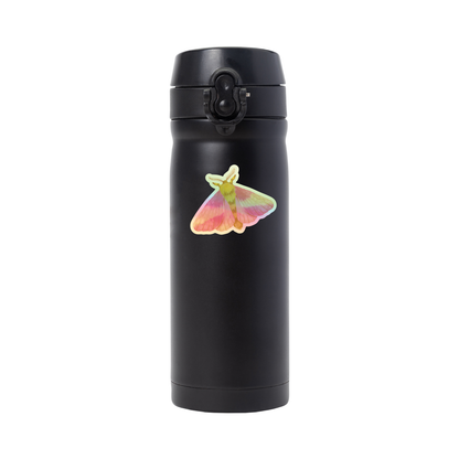 Magnificent Rosy Maple Moth Sticker - Holographic Waterproof Vinyl